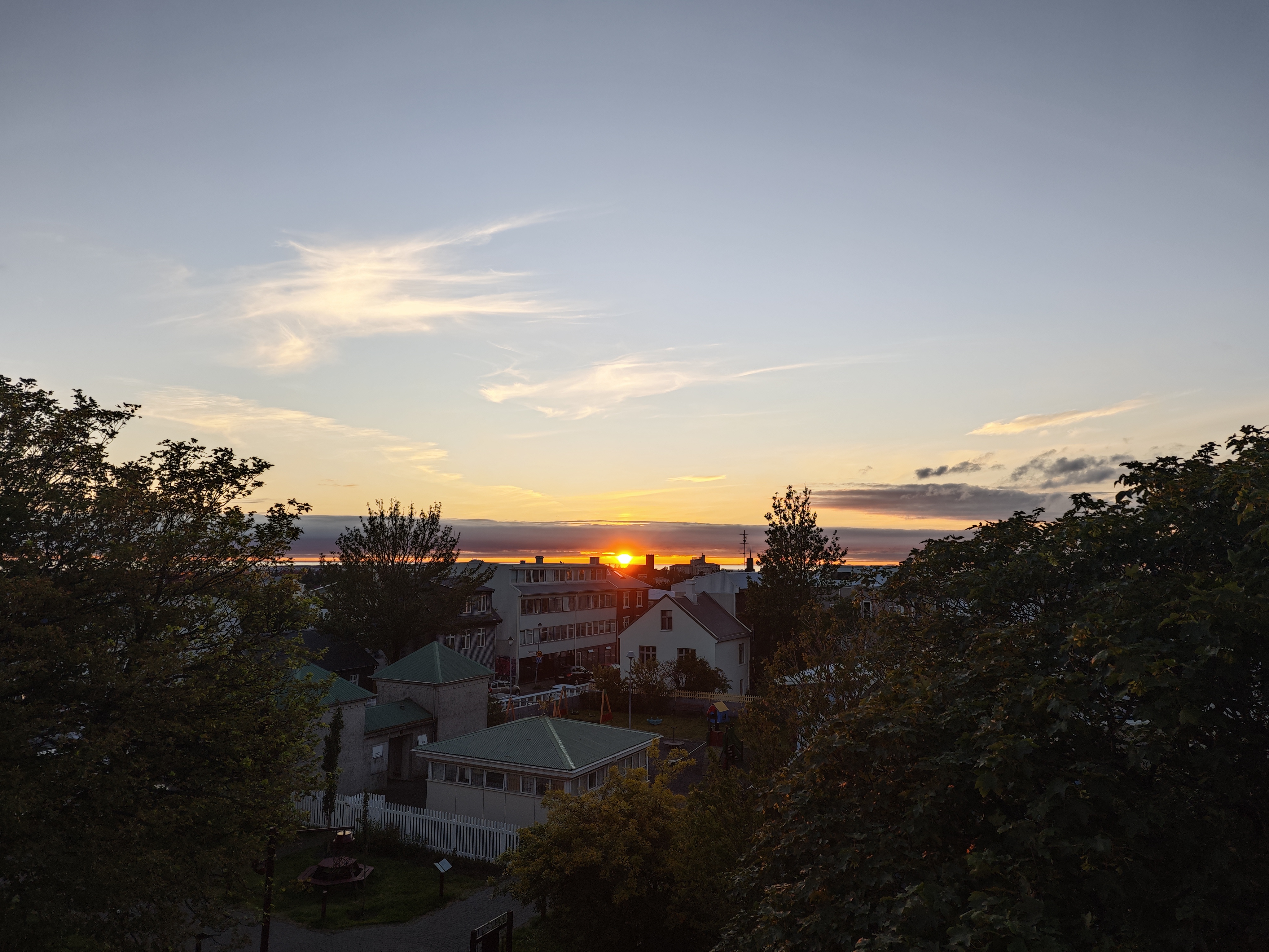 Sunset seen from the hotel! It is already past 9:30 PM!