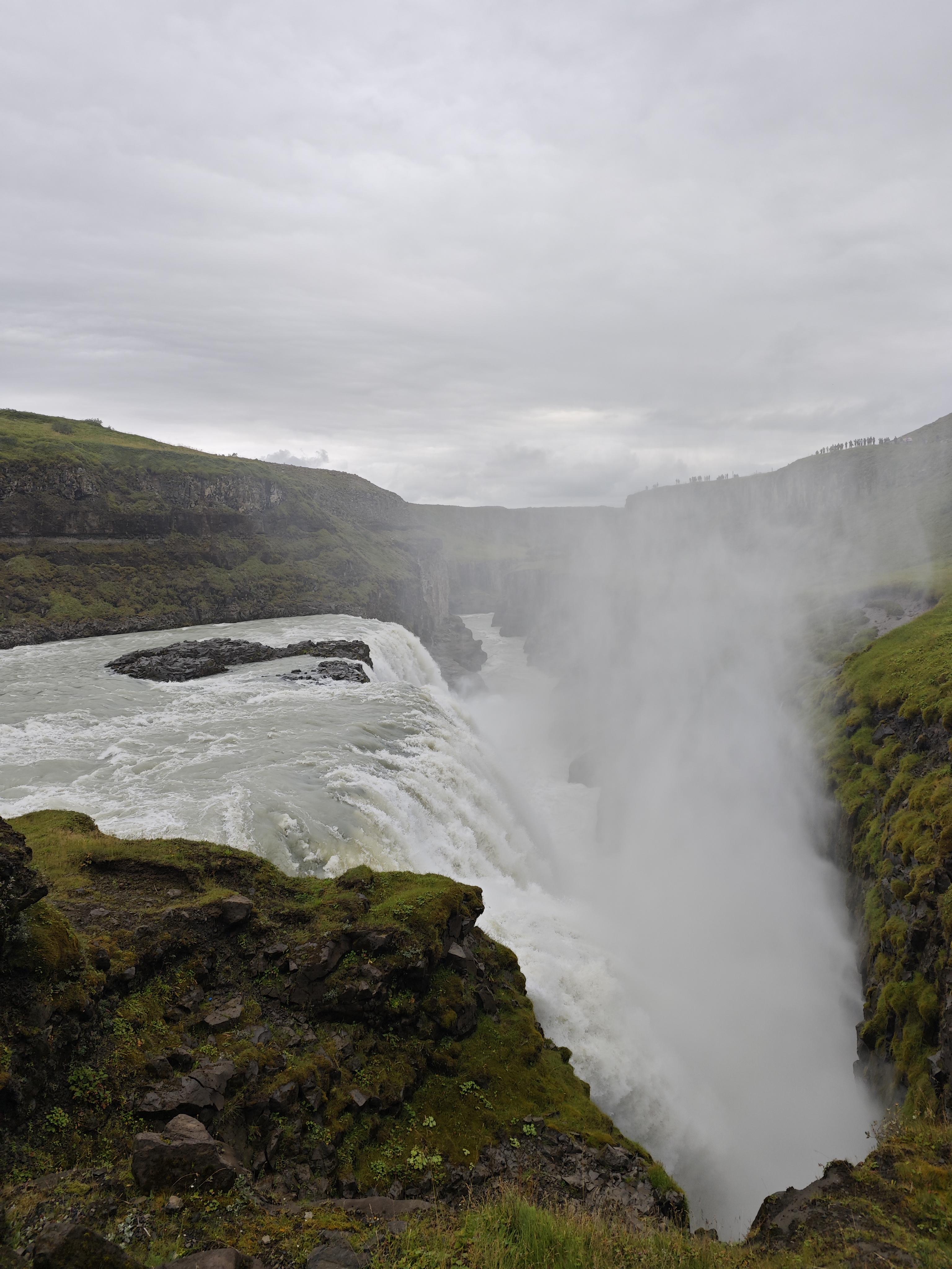 The waterfall is actually very deep