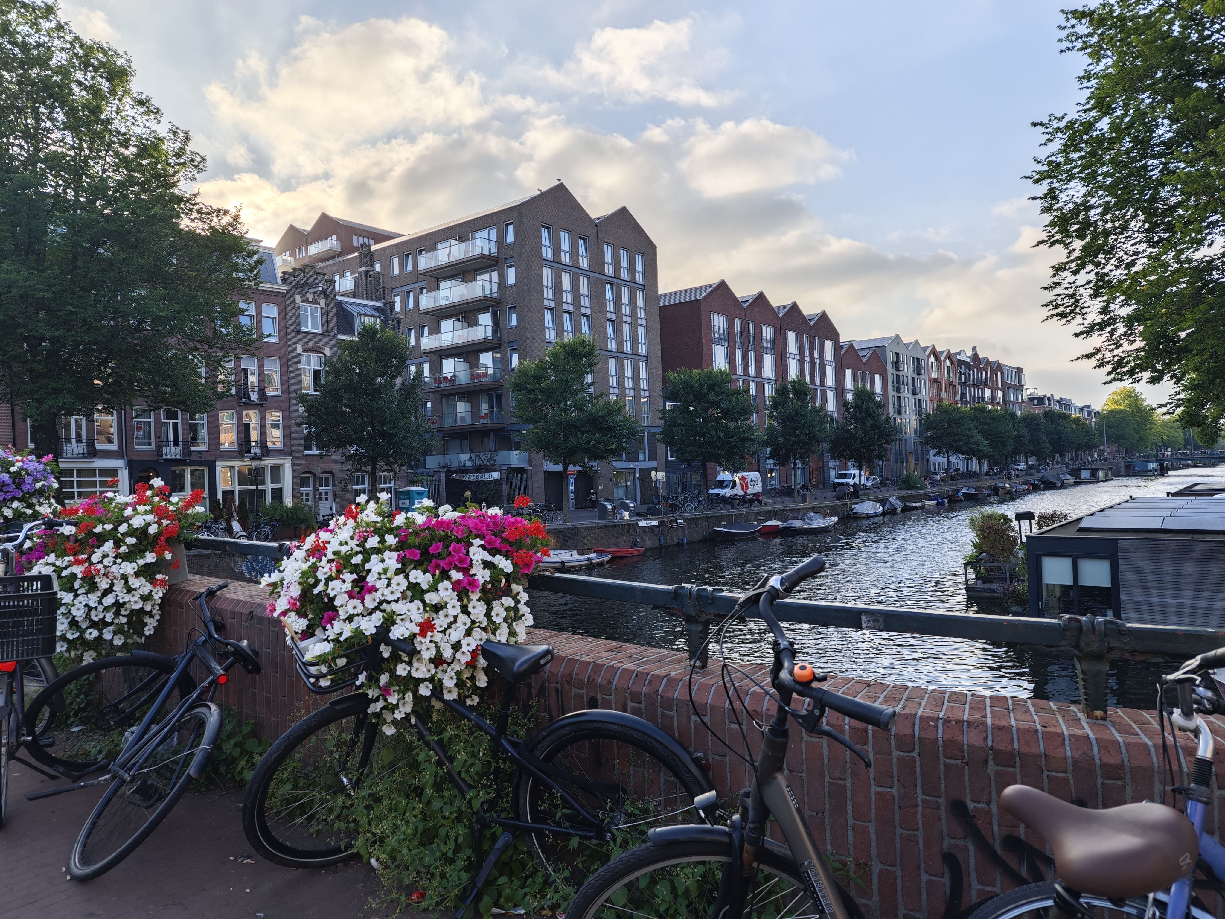 So many flowers on the bridges of the canals